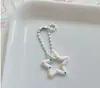 Lindo llavero de estrella con lunares huecos, dulce colgante para chicas, regalo para mejores amigas y parejas, accesorio decorativo