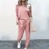 Comercio Exterior Amazon Primavera y Otoño Nuevo Transfronterizo Europeo y Americano Mujeres Multicolor Holgado Caliente Manga Larga Pantalones Traje Casual