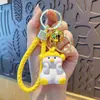 Llavero Colgante Oso Violento de Dibujos Animados de Resina Encanto para Bolso de Pareja Cordón para Llave de Coche Colgante para Teléfono Pequeño Regalo