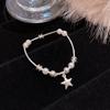 Pulsera de Perlas Coreana Popular de Nicho de Alta Gama para Mujer, Versátil y Exquisita Joyería de Mano con Lazo de Corazón de Zircón