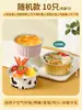 Tazón de papel de aluminio para freidora de aire, papel de aluminio de aluminio reutilizable, molde para pastel de horno de cocina casero, caja de aluminio, taza
