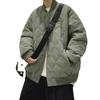 Abrigo de invierno grueso con rombos de estilo japonés, ropa acolchada de algodón para hombre, marca de moda, ropa holgada estilo retro americano para parejas, ropa acolchada de algodón a la moda