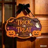 Nuevo producto transfronterizo: Decoración plana de madera para ambiente de fiesta de Halloween, adorno colgante para exteriores para patio y recibidor