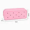 Estojo de lápis de silicone perfurado transfronteiriço, grande capacidade, pode ser decorado por DIY, caixa de material escolar fofa para estudantes, bolsa de armazenamento de maquiagem, atacado