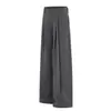 Y6085 Calça de Terno Masculina Listrada com Caimento Solto e Perna Larga, Estilo Americano Neutro da High Street, Estilo Retro Old Money