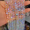 Venta al por mayor de fábrica 96 caras cuentas de tierra 46810mm cristal boutique accesorios de joyería DIY cuentas de vidrio de colores super brillantes