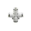 Fornecimento White Cross quatro vias PZA4 6 8 tubo de ar pneumático cilindro válvula solenoide conector rápido de plástico