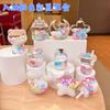 Nueva taza flash iceberg botella de arena movediza con aceite decoración llavero colgante pequeña joyería caja ciega regalo de bienestar venta al por mayor