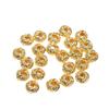 Contas espaçadoras revestidas de ouro 14K com preservação de cor, pulseira de rolo torcido com contas, colar de pulseira faça você mesmo, corda trançada, acessórios com contas, espaçador