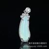 Atacado Bashan Cui Buddha Pendant Material Perigoso Jade Jade Colar Imperial Verde Completo Cui Pequeno Buddha Pendant Clavícula Corrente