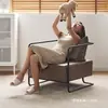 Sofá reclinável de um lugar segmentado e acolchoado para casa de hóspedes, sala de chá, showroom, decoração de casa estilo moderno