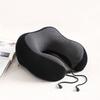 Almohada de viaje de algodón viscoelástico para comercio exterior, almohada cervical en forma de U, almohada cervical para la siesta, rebote lento, avión, coche, sueño, almohada en forma de U al por mayor