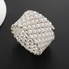Pulseira de Moda Europeia e Americana Fio de Aço Elástico Pérola Diamante Pulseira Multicamadas Joia de Mão para Noiva Fabricante Feminino Atacado B329