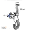 Pistola de Rociado para Descarga Toilet Mate con Grifo para Inodoro Doméstico Pistola de Agua a Alta Presión Lavadora Presurizada para Válvula de Ángulo de Inodoro