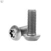 Tornillos para Máquina de Acero al Carbono Endurecido Din7985Tx Cabeza Redonda Ranurada Antirrobo Cabeza Plana Tornillos Negros Zincados Negros