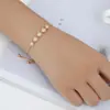 Nuevo Pulsera de Diseño de Bola de Linterna Estilo Coreano con Microincrustaciones de Circonita para Mujer, Pulsera de Joyería Chapada en Oro Real y Plata