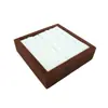 Placa Marrom Quadrada com Borda de Veludo para Exibição de Joias Pingente Colar Anel Brincos Placa para Exibição de Joias Placa para Exibição de Joias