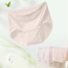 Seda de Morera 10A Algodón Antibacteriano Ropa Interior para Mujer Ropa Interior de Algodón Cintura Media-Alta Ropa Interior para Mujer Sin Costuras Talla Grande