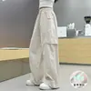 Pantalones de Verano para Niñas 2026 Nuevo Estilo Pantalones Rectos de Pierna Ancha para Estudiantes de Secundaria, Pantalones de Verano Anti-Mosquitos, Pantalones Cargo de Verano para Niños