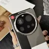Para Xiaomi 15Ultra Funda de Teléfono con Rayas y Tres Patrones Galvanizado Sentido Avanzado Xiaomi 14Ultra Lente de Cobertura Total