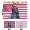 Bandeira Billie Eilish América Banner Rosa Tapeçaria Bandeira Billie Eilish