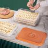 Caja para Empanadillas Caja para Huevos Caja de Conservación para Empanadillas Congeladas en Refrigerador Organizador Apilable con Compartimentos para Wontons Caja de Almacenamiento