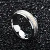 Shengxi Moda Europeia e Americana Simples Inlaid Anel de Flecha Masculino em Aço Inoxidável Atacado Cor de Aço Rosa Dourado Seda Flecha