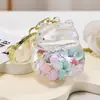 Aceite de arenas movedizas gato de la suerte llavero acrílico flotante colgante para mochila adorno de bolsa llavero lindo