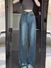 Jeans Anchos Desgastados para Mujer, Estilo Popular de Primavera y Otoño, Sueltos y Adelgazantes, Tipo de Cuerpo Pera, Cubren las Caderas, Bajitas, Pantalones Rectos Cortos