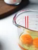 Copo Medidor Transparente para Assar Doméstico Copo de Café da Manhã para Leite Vidro Temperado Copo Graduado com Alça Vidro Disponível para Micro-ondas