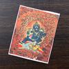 Gran cielo negro pintado a mano dorado Thangka pintura núcleo Zakilam Dios negro de la riqueza Pintura del dios amarillo de la riqueza Thangka pintura núcleo lienzo especial