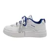 Zapatillas Blancas para Mujer 2026 Primavera y Otoño Nuevas de Moda Estilo Ins Versátiles Azul Klein de Suela Gruesa Casual Transpirables
