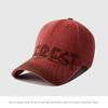Boné de Baseball Lavado Retrô Estilo Americano para Cabeça Grande Rosto Pequeno Moda Primavera e Verão Versátil para Homens
