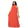 Amazon Europeu e Americano Novo Vestido Elegante Plissado Solto Sem Mangas Gordo Vestido Feminino com Linloth