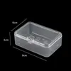 Caja de plástico rectangular transparente de PP, caja de embalaje cuadrada de plástico, caja de almacenamiento grande abatible, caja plana transfronteriza de 1,7 cm