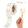 500 pegatinas transparentes selladoras de agradecimiento en inglés con relieve dorado, redondas de 1 pulgada, para sobres, empaque de regalo de boda, decoración DIY