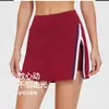 Saia Plissada Esportiva de Tênis com Fendas, Saia Curta Falsa de Duas Peças, Roupa para Fitness ao Ar Livre, Respirável, Secagem Rápida, Elástica, Meia Saia Anti-Exposição