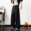 Pantalones Deportivos Estilo Americano Azul Oscuro para Hombre Primavera Otoño Invierno Nuevos Cleanfit Holgados Rectos Casuales Ropa para Hombre