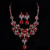 Fábrica Huailang Yiwu traje de joyería para novia collar de mariposa con gota grande pendientes traje de joyería de boda accesorios de velo de boda