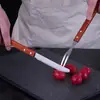 Juego de cuchillo y tenedor de acero inoxidable para cordero de Xizang, cuchillo y tenedor para pierna de cordero, chuletas de cordero, barbacoa, herramientas para asar cordero entero al aire libre