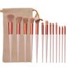 Set de 13 Brochas de Maquillaje Color Café, Set Completo de Brochas para Sombras de Ojos, Venta al por Mayor Directa desde la Fábrica de Origen para Ventas Transfronterizas