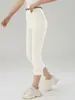 Pantalones Cigarette de Cintura Alta con Protección Solar, Diseño Acampanado Corto, Leggings Deportivos Ligeros de Alto Estiramiento de Corte Ajustado para Mujer