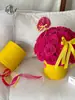 Día de San Valentín Chino Nuevo Cubo de Abrazo de Flores Piel Mate Cubo para Ramo Color Macarrón Popular Materiales de Empaque para Flores