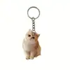 Llavero de gato esmoquin blanco y negro acrílico, diseño de doble cara, adorno para llavero de mascota, adecuado para mochila