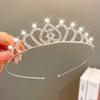 Corona Tiara Diadema para Niños, Niñas, Princesas, Diadema de Corona, Accesorios para el Cabello de Cristal para Pasarela de Actuación, Diamantes Incrustados de Cristal