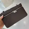 Bolso para Lonchera de Cuero de Vaca de Primera Capa con Patrón de Lichi de Nuevo Estilo para Mujer, Bolso Kelly de Mano, Bolso Cruzado para Hombro, Neceser Lp19