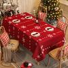Mantel Navideño Impermeable y a Prueba de Aceite Sin Lavado Mantel Anti-quemaduras Ambiente de Año Nuevo Mantel para Mesa de Centro Mantel Temático Festivo