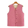 Colete de Veludo Alemão Outono e Inverno para Mulheres, Forrado com Fleece, Espessado e Quente, Colete de Gola V, Roupa para Mãe, Colete de Algodão com Veludo Dupla Face