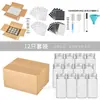 Amazon Botella Cuadrada para Condimentos de 120 ml 4 oz Tapa de Aluminio Botella para Pimienta Transfronteriza 24 Piezas Frasco de Vidrio para Condimentos