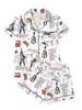 Floral 2026 Nuevo Cárdigan Transfronterizo de Seda de Leche Pijama Estampado para Mujer Conjunto de Ropa de Casa de Manga Corta Transfronterizo